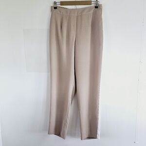 Soft Surroundings Beige Pull On Pants With White Side Stripes Women's Size M